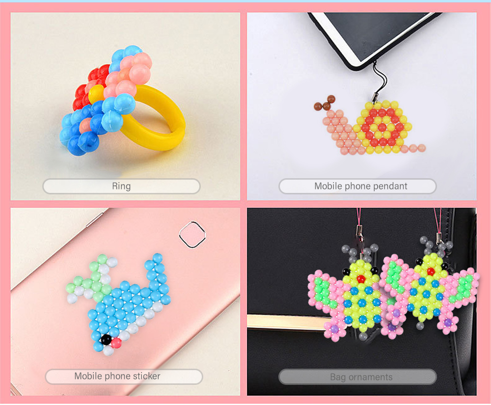 Water Sticky Beads with Pegboards Tweezer Ironing Paper for Kids Beginners Art Crafts Toys Water Sticky Beads with Pegboards Tweezer Ironing Paper for Kids Beginners Art Crafts Toys