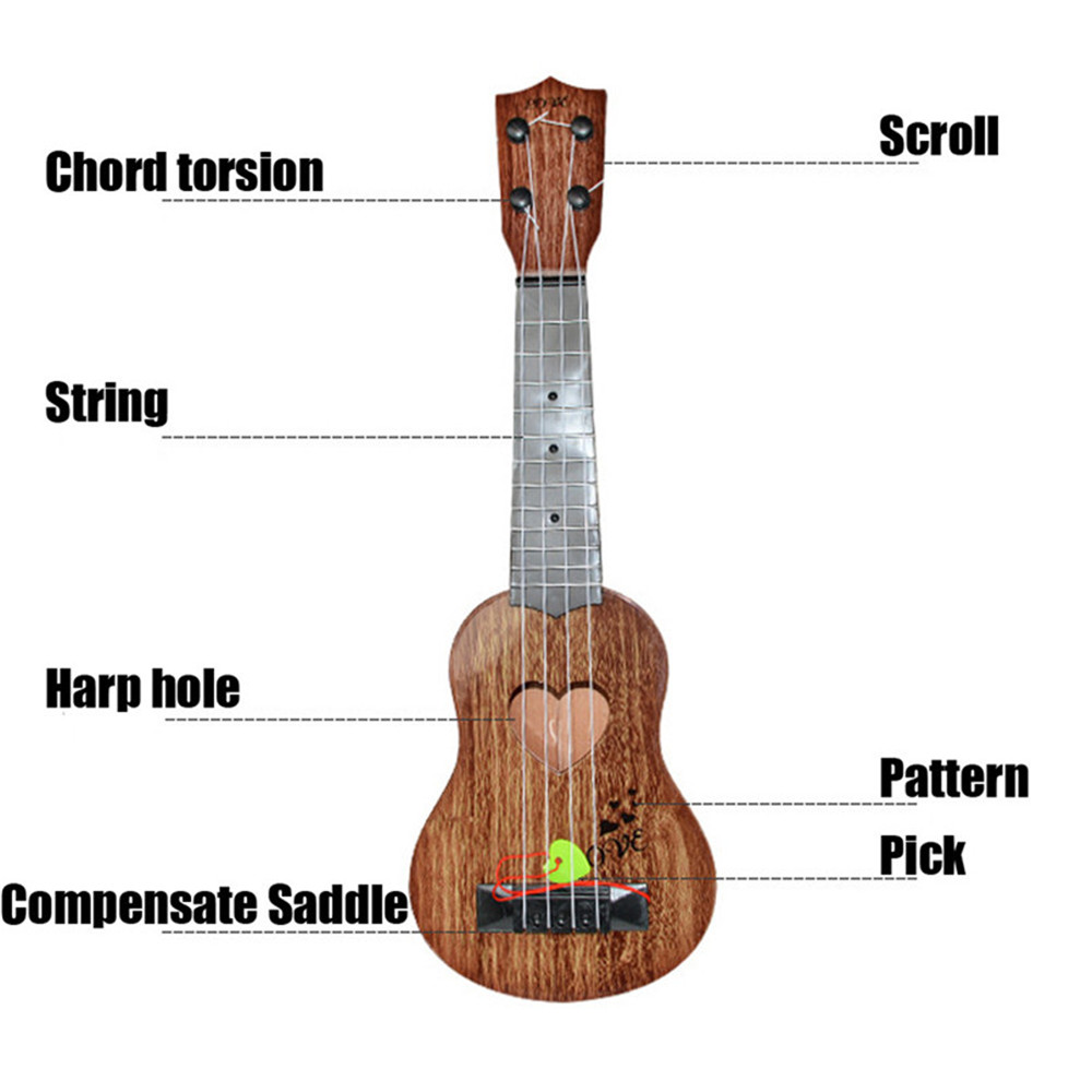 Mini Classical Ukulele Guitar 4 Strings Educational Musical Instrument Toy