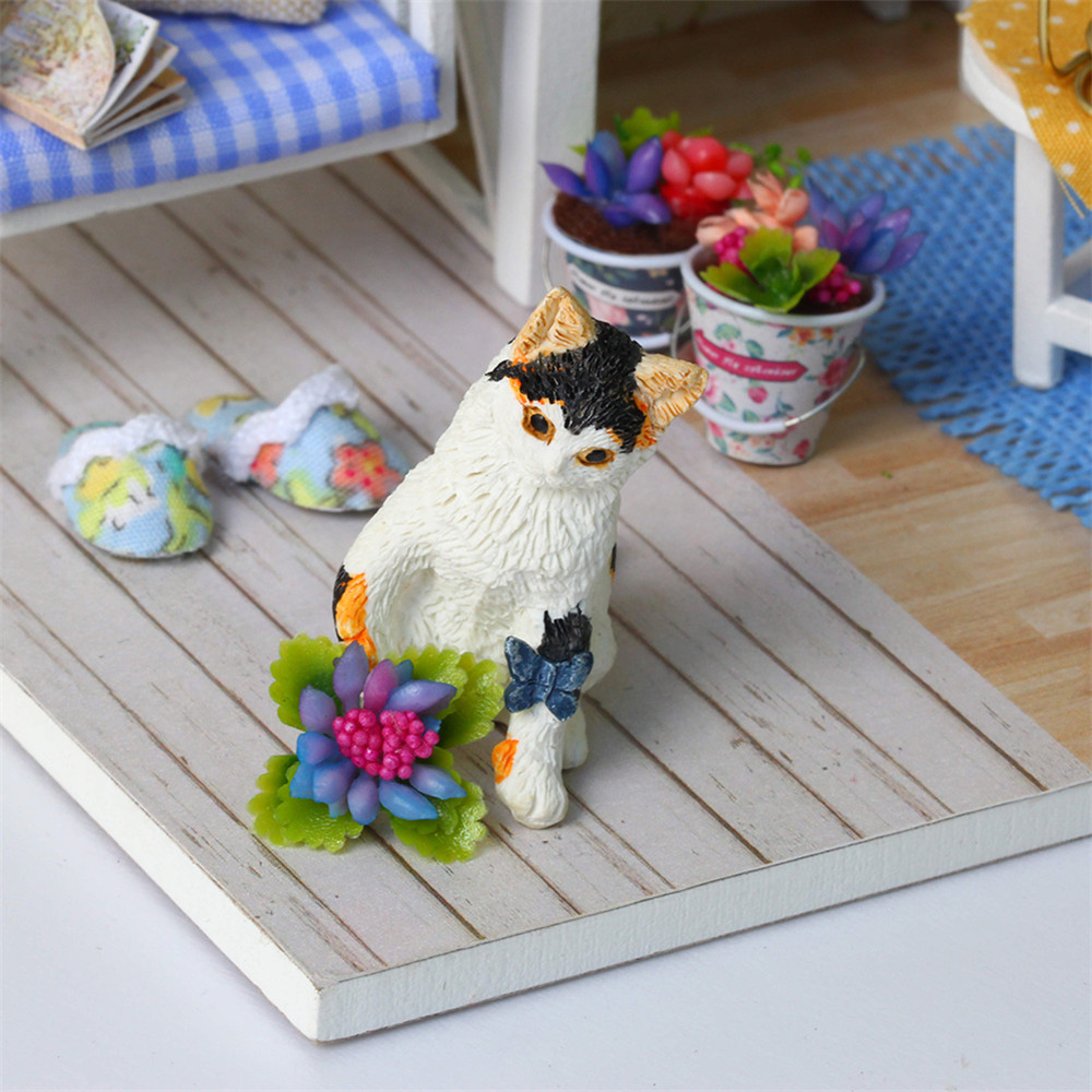 DIY Dollhouse Wooden Miniature Furniture Kit Mini Green House with LED Best Gift DIY Dollhouse Wooden Miniature Furniture Kit Mini Green House with LED Best Gift