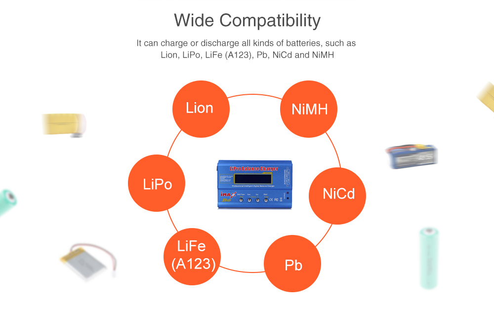 B6 Style LCD Digital RC AC Battery Balance Charger Lipo / Lion / LiFe / Nicd / NiMH