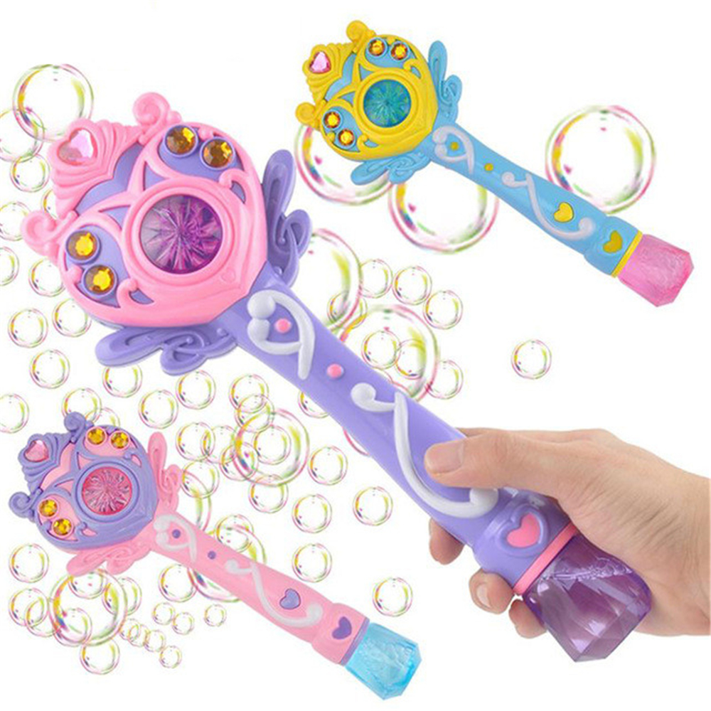 Music Magic Stick Electric Automatic Bubble Machine Blowing Bubble Toy