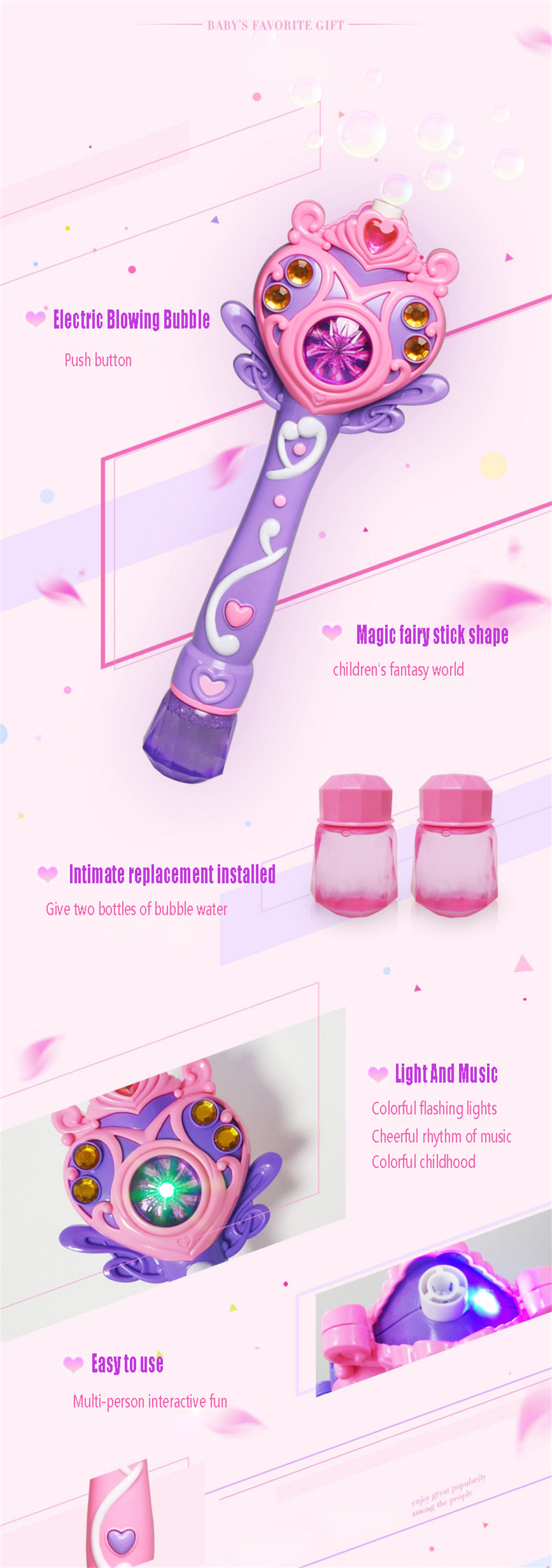 Music Magic Stick Electric Automatic Bubble Machine Blowing Bubble Toy Music Magic Stick Electric Automatic Bubble Machine Blowing Bubble Toy