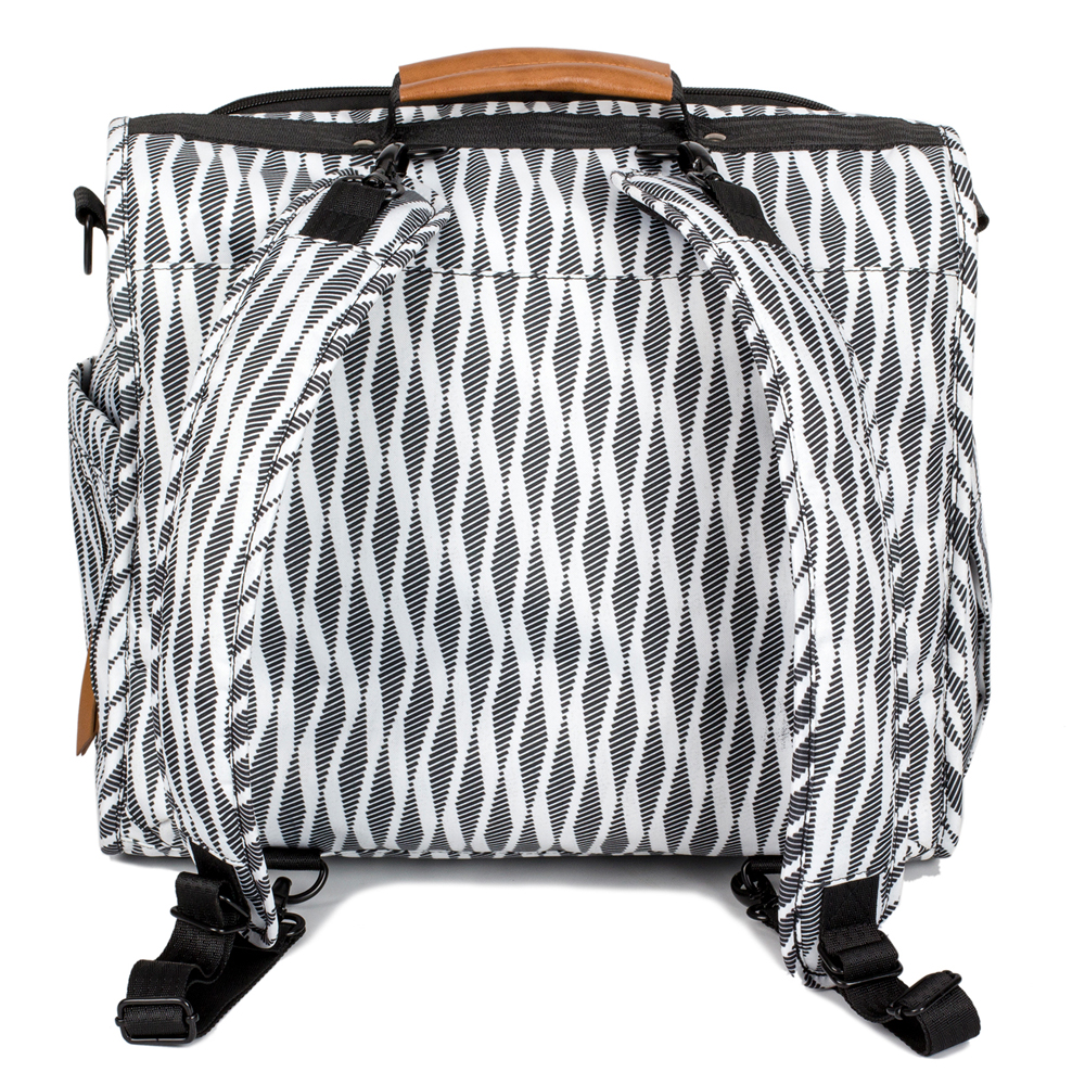 ALLCAMP Zebra Diaper Bag Large Support Baby Stroller Converted Into A Tote Bag