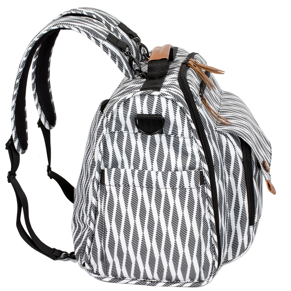 ALLCAMP Zebra Diaper Bag Large Support Baby Stroller Converted Into A Tote Bag
