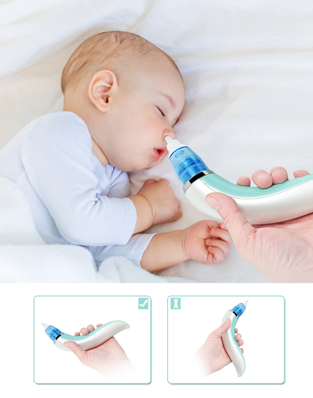 Baby Nasal Aspirator Electric Nose Snot Cleaner Baby Nasal Aspirator Electric Nose Snot Cleaner