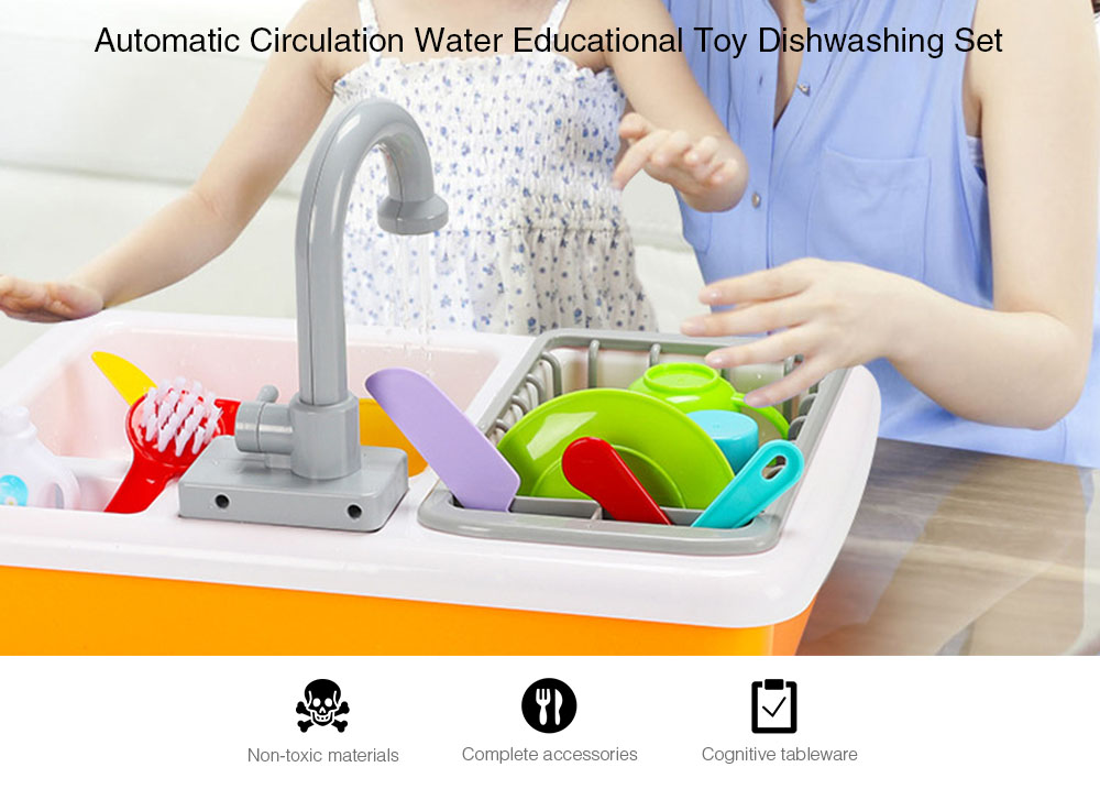 Automatic Circulation Water Educational Toy Dishwashing Set