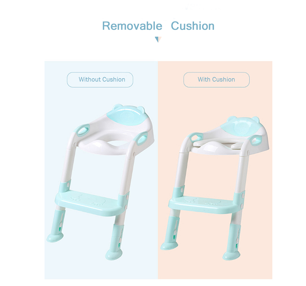 Folding Toilet Ladder Adjustable Trainer Seat Potty for Baby