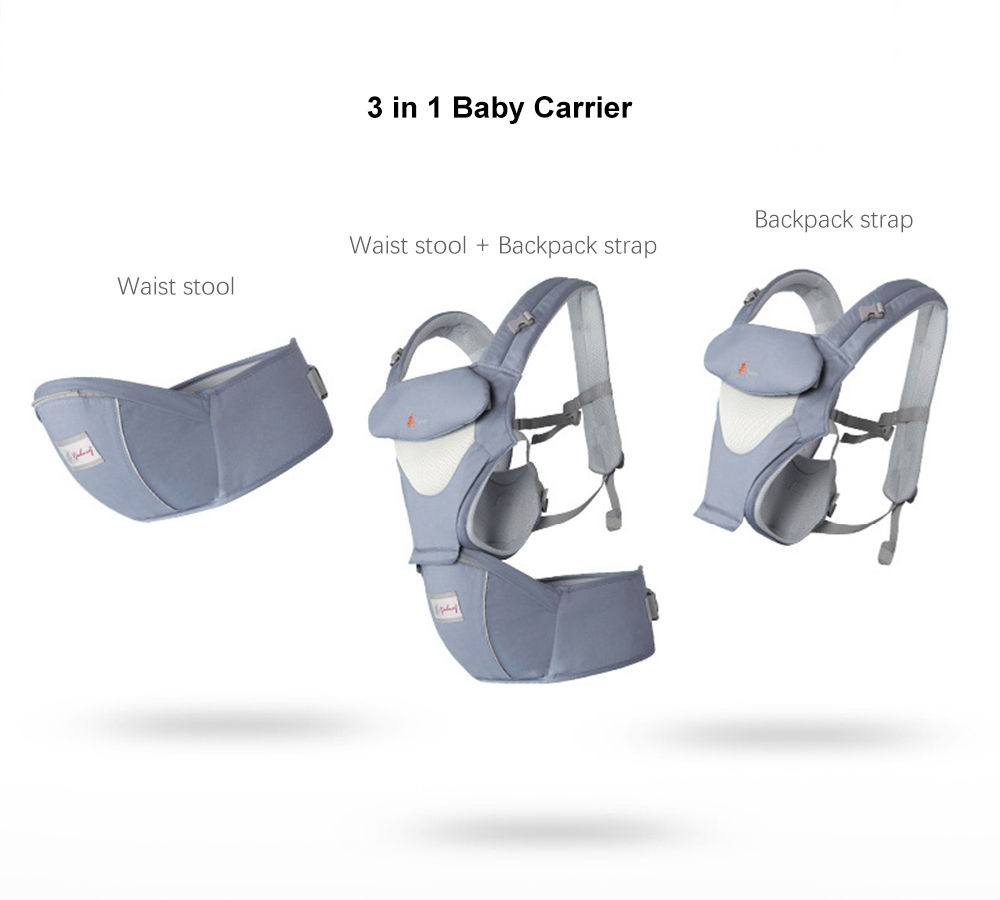 Gabesy Newborn 3 in 1 Ergonomic Baby Carrier Infant Sling Kid Backpack Hip Seat