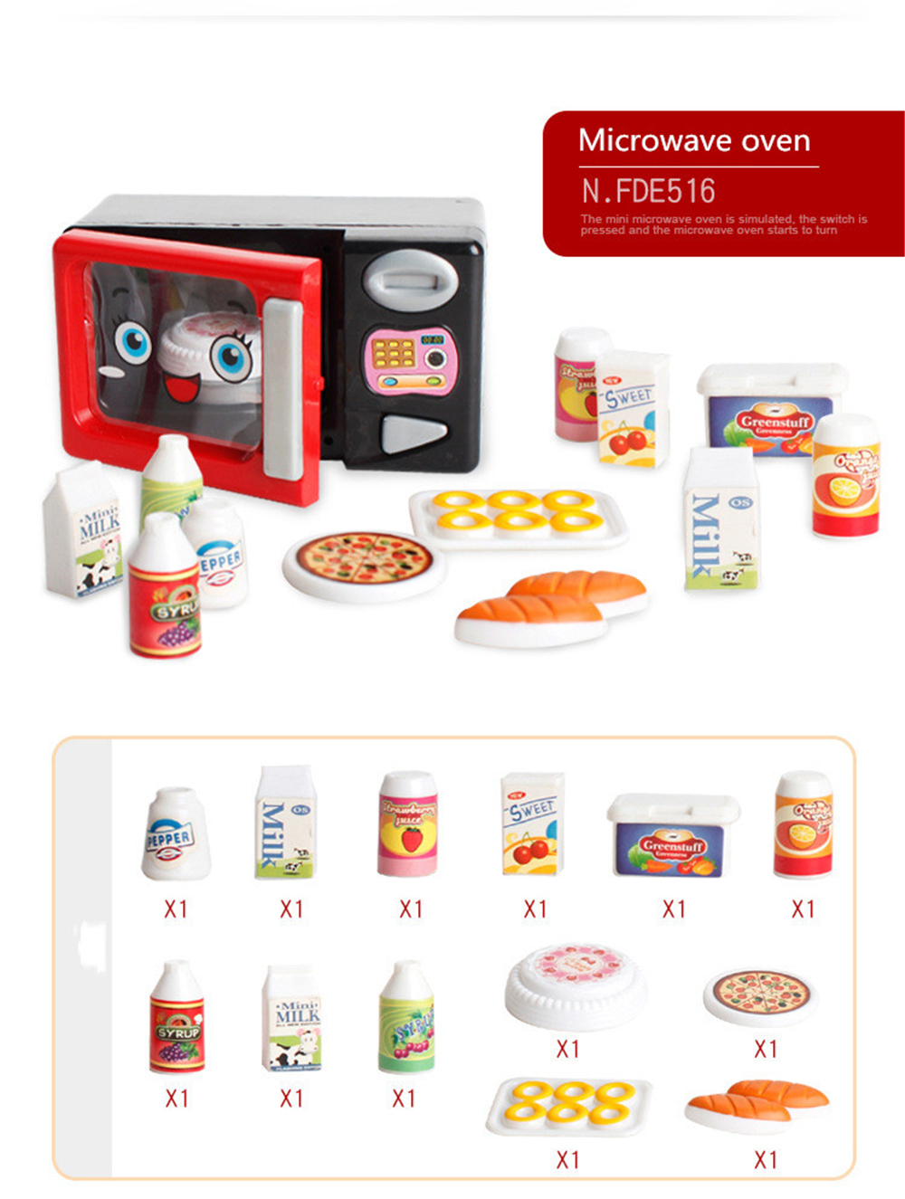 Toys Home Appliances Play Kids Toys Set Light Up Effects with Swirling Colors Toys Home Appliances Play Kids Toys Set Light Up Effects with Swirling Colors