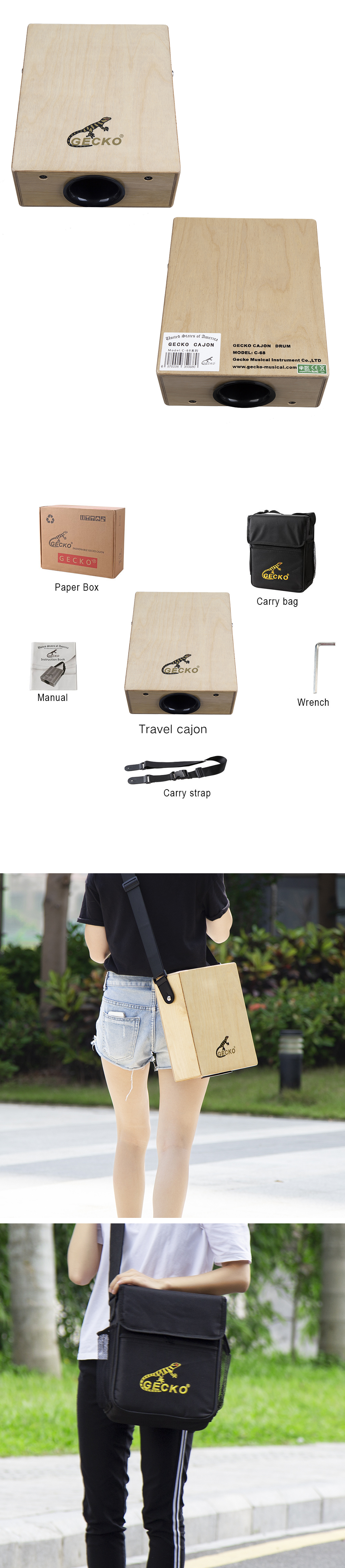 Travel Cajon with Bag C68B Travel Cajon with Bag C68B