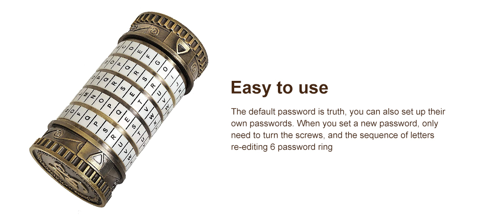 Retro Cryptex Creative Birthday Gifts Da Vinci Code Lock Retro Cryptex Creative Birthday Gifts Da Vinci Code Lock
