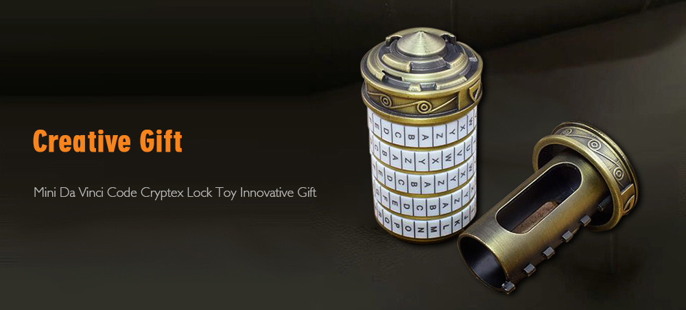 Mini Da Vinci Code Cryptex Lock Toy Innovative Gift