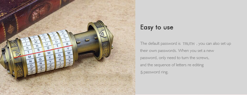 Mini Da Vinci Code Cryptex Lock Toy Innovative Gift