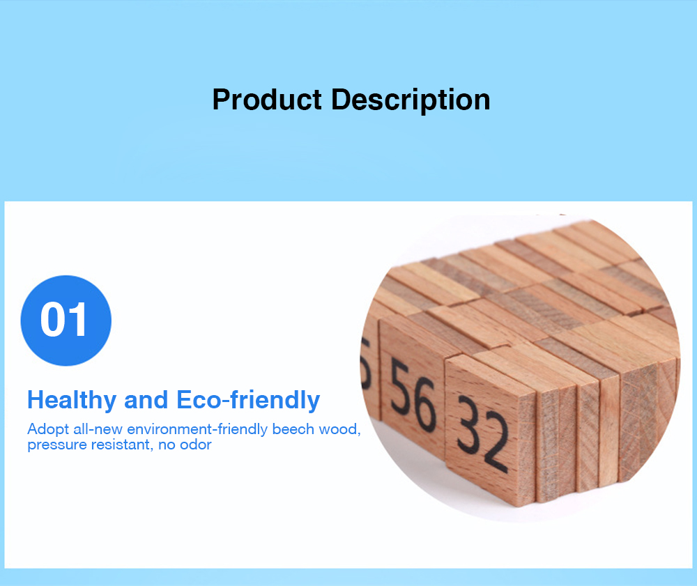 1 - 100 Wood Counting Board Consecutive Numbers Mathematics Teaching Toy