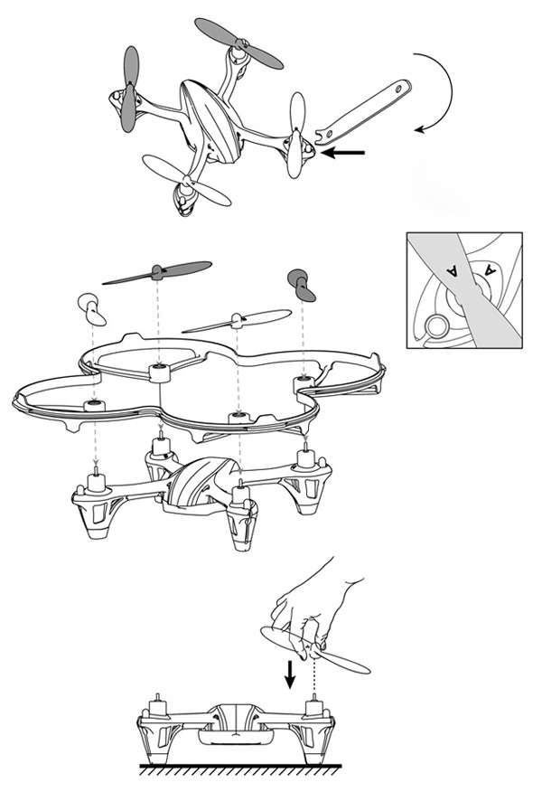 Hubsan x4 H107C Portable 4CH 6-Axis Gyro RC Quadcopter with 0.3MP HD Camera