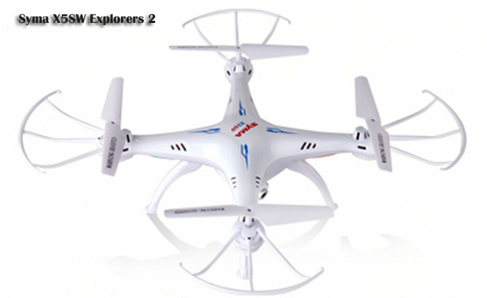 Syma X5SW Explorers 2 2.4GHz 6 Axis 4-channel WiFi FPV RC Drone with 0.3MP HD Camera RTF