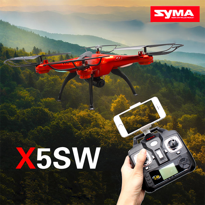 Syma X5SW Explorers 2 2.4GHz 6 Axis 4-channel WiFi FPV RC Drone with 0.3MP HD Camera RTF