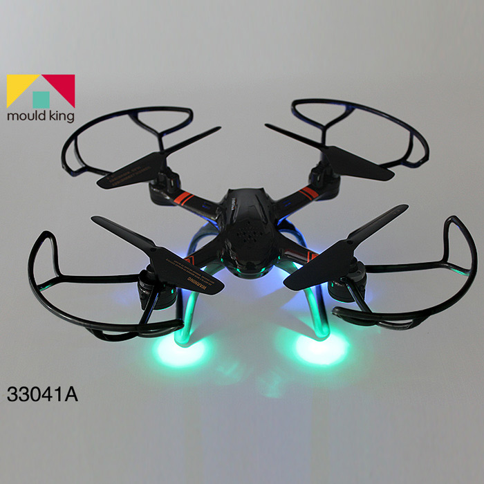 Mould King UFO 33041A RC 2.4G 4CH 6 Axis Gyro Hover Quadcopter with Propeller Protector Light