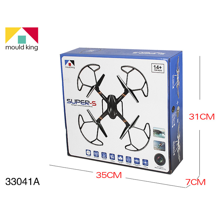 Mould King UFO 33041A RC 2.4G 4CH 6 Axis Gyro Hover Quadcopter with Propeller Protector Light
