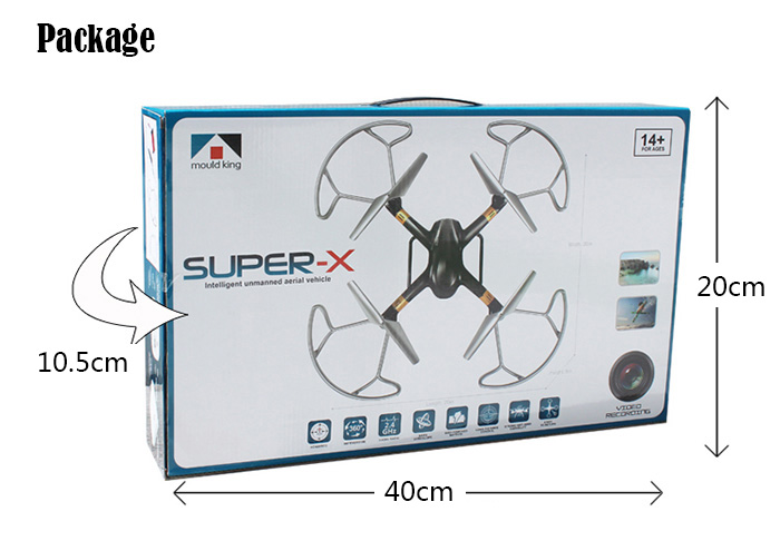 Mould King Super X 33040A 2.4GHz 4CH 4-axis RC Quadcopter with 360 Degree Flip LED Light