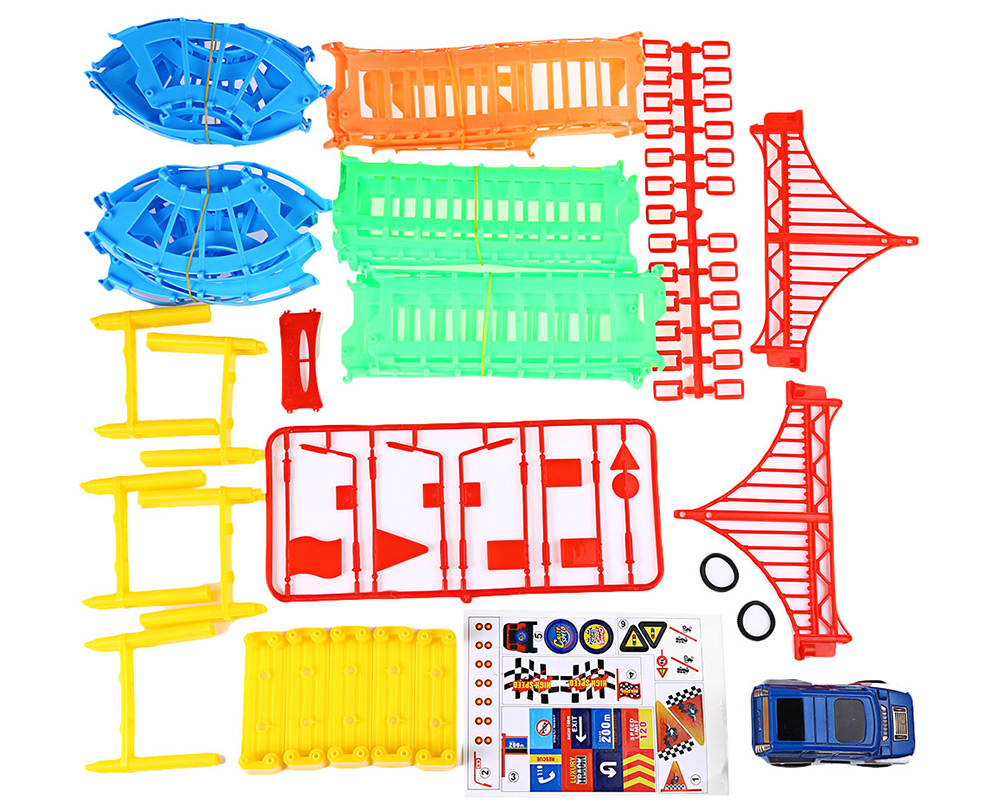 Children DIY Multi-track Rail Car Racing Track Building Blocks Toy Children DIY Multi-track Rail Car Racing Track Building Blocks Toy
