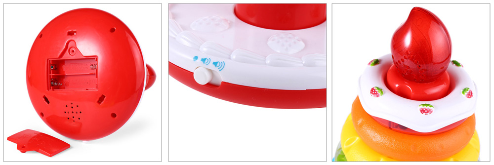 Kids Electronic Birthday Cake Piling Ring Learning Educational Toys Kids Electronic Birthday Cake Piling Ring Learning Educational Toys