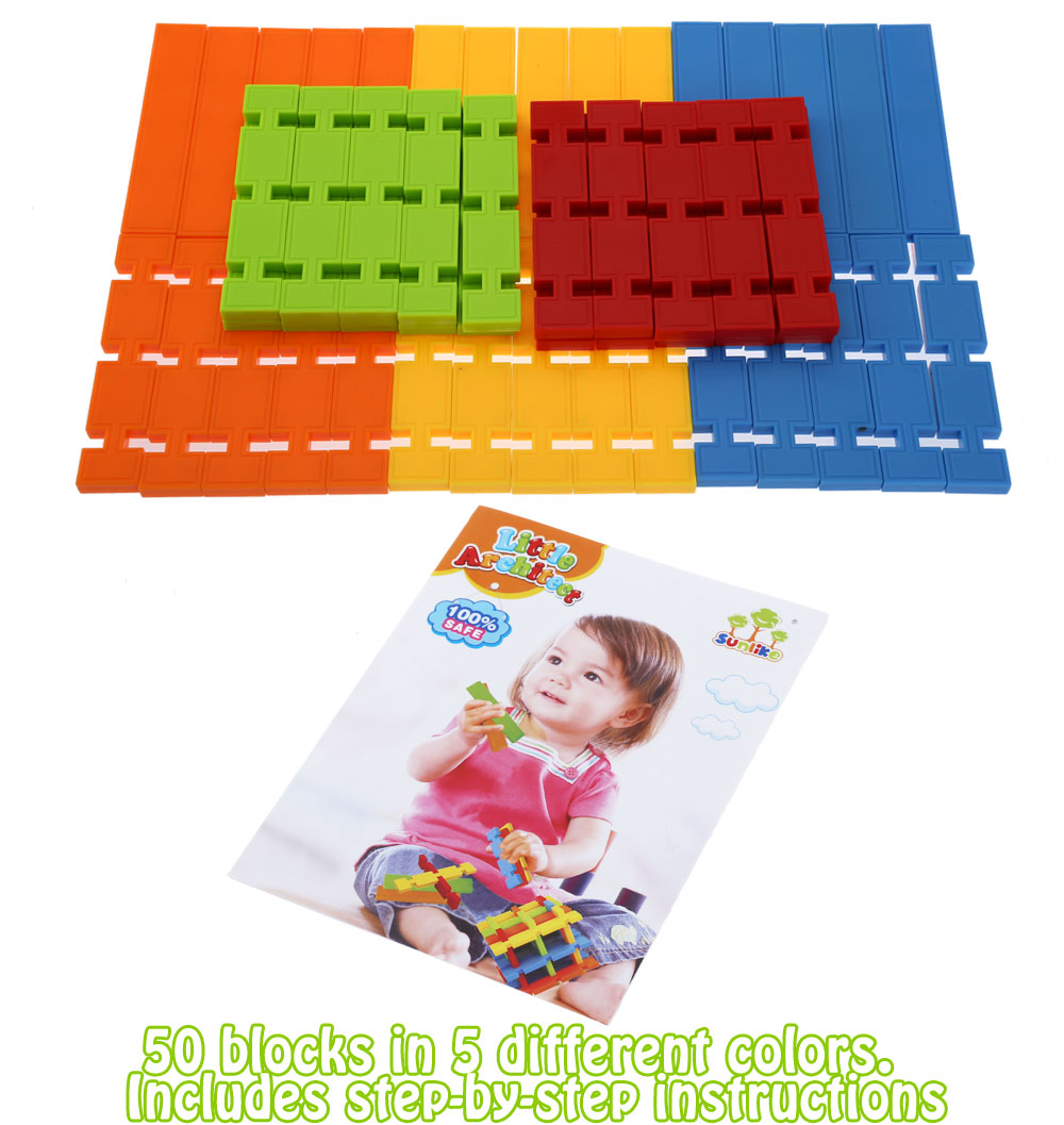 50pcs Children Colorful Building Block Toy Set