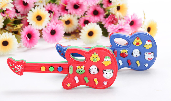 1PC Animal Button Electronic Guitar Early Educational Instrument Toy for Kid Child