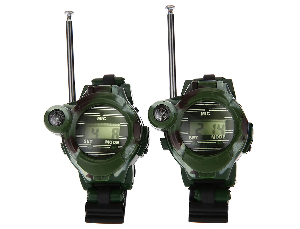 2pcs 7 in 1 Walkie Talkie Watch Camouflage Style Children Toy