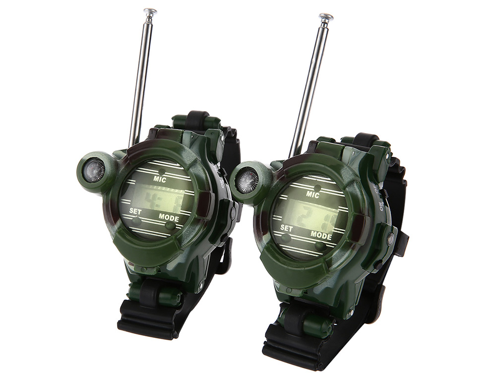 2pcs 7 in 1 Walkie Talkie Watch Camouflage Style Children Toy