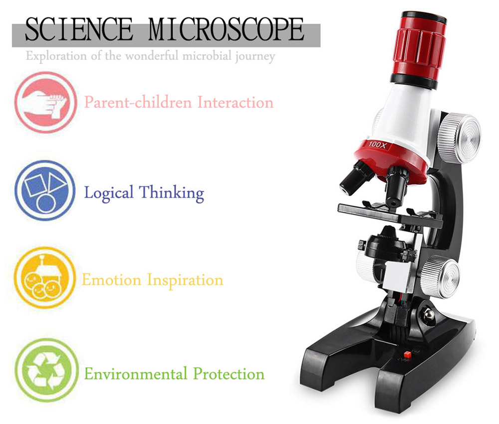 Kids Plastic 1200X Zoom Science Microscope