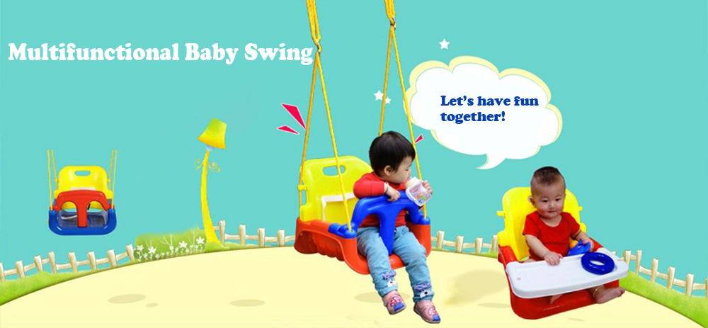 3 in 1 Multifunctional Baby Swing Hanging Basket Outdoor Kids Toy