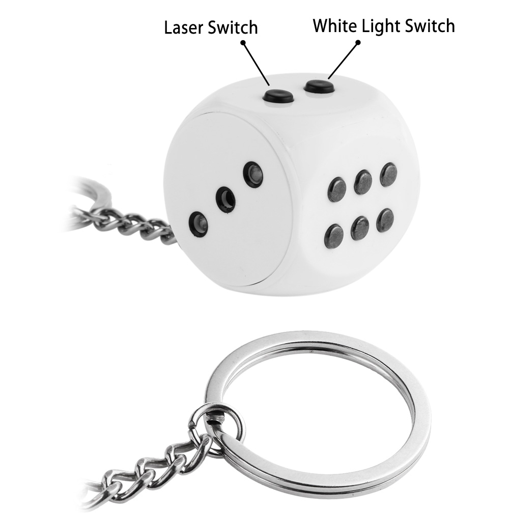 Funny Handshake Electric Shocking Dice Key Ring Joke Trick Toy