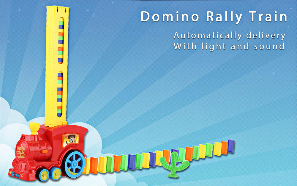 Domino Rally Train Toy Set Ideal Birthday Christmas Gift