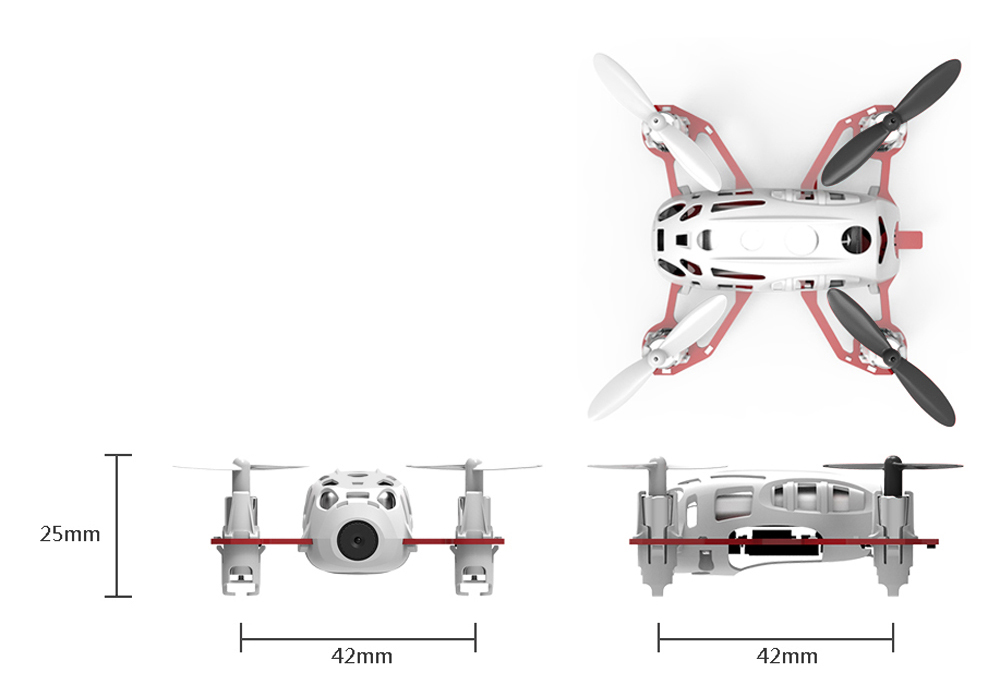 Hubsan H111C Nano 4CH RTF 2.4G RC Quadcopter 480P HD Camera with 360 Degree Rollover