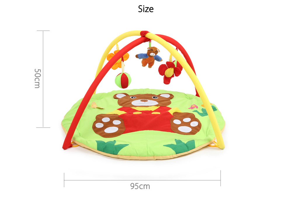 Baby Soft Play Mat Bear Gym Blanket with Frame