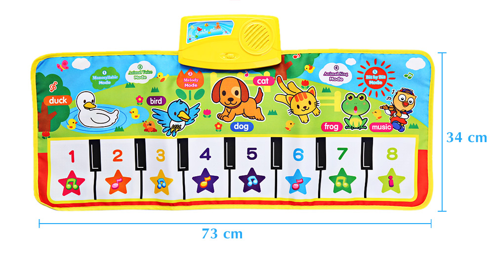 Baby Musical Animal Piano Play Mat Language Learning Toy