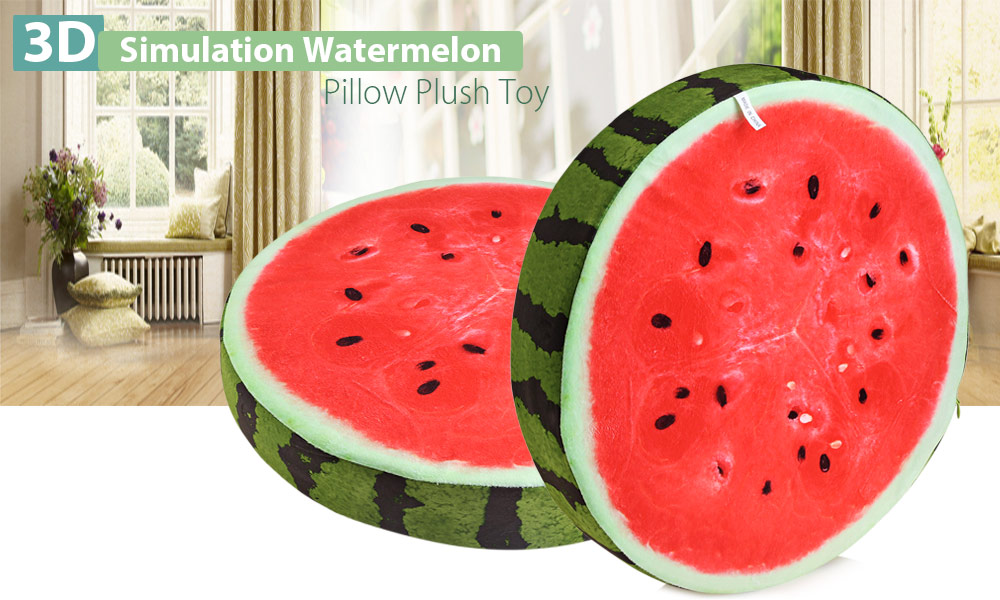 Stuffed Simulation Watermelon Pillow Cushion Plush Toy