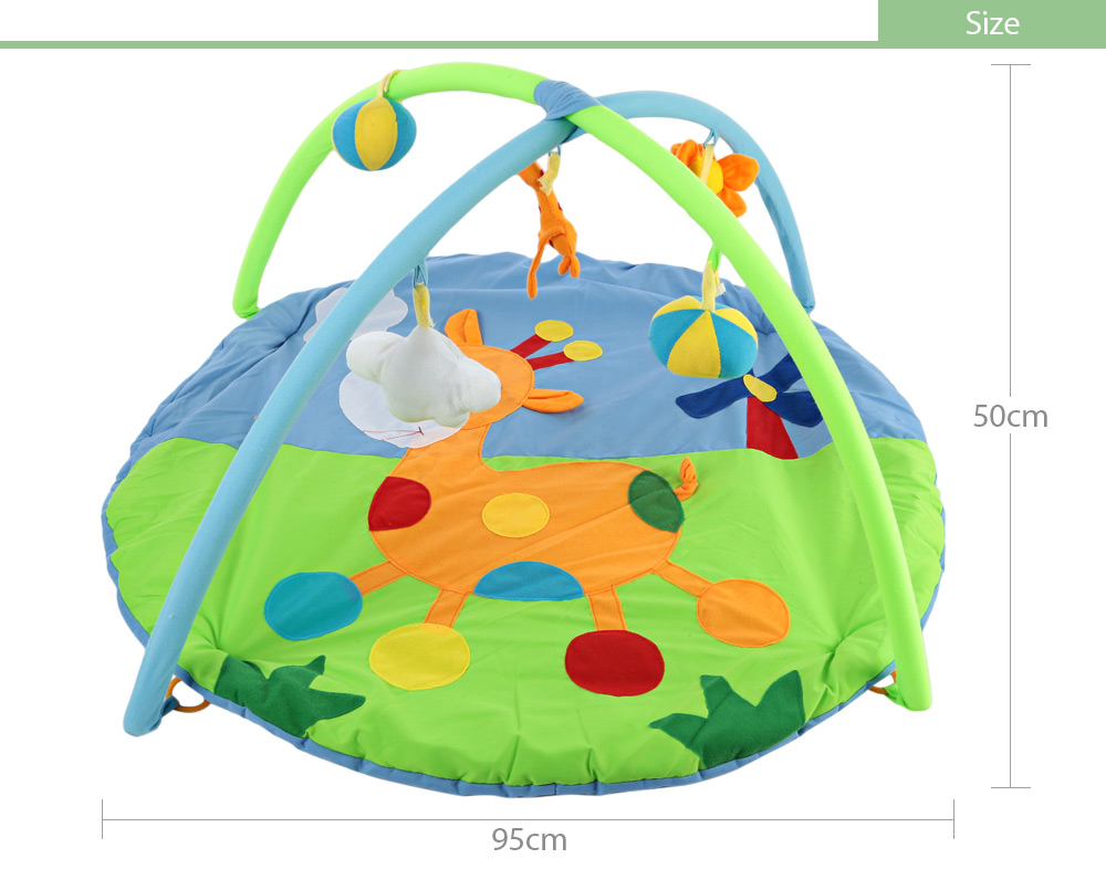 Baby Soft Play Mat Deer Gym Blanket with Frame 