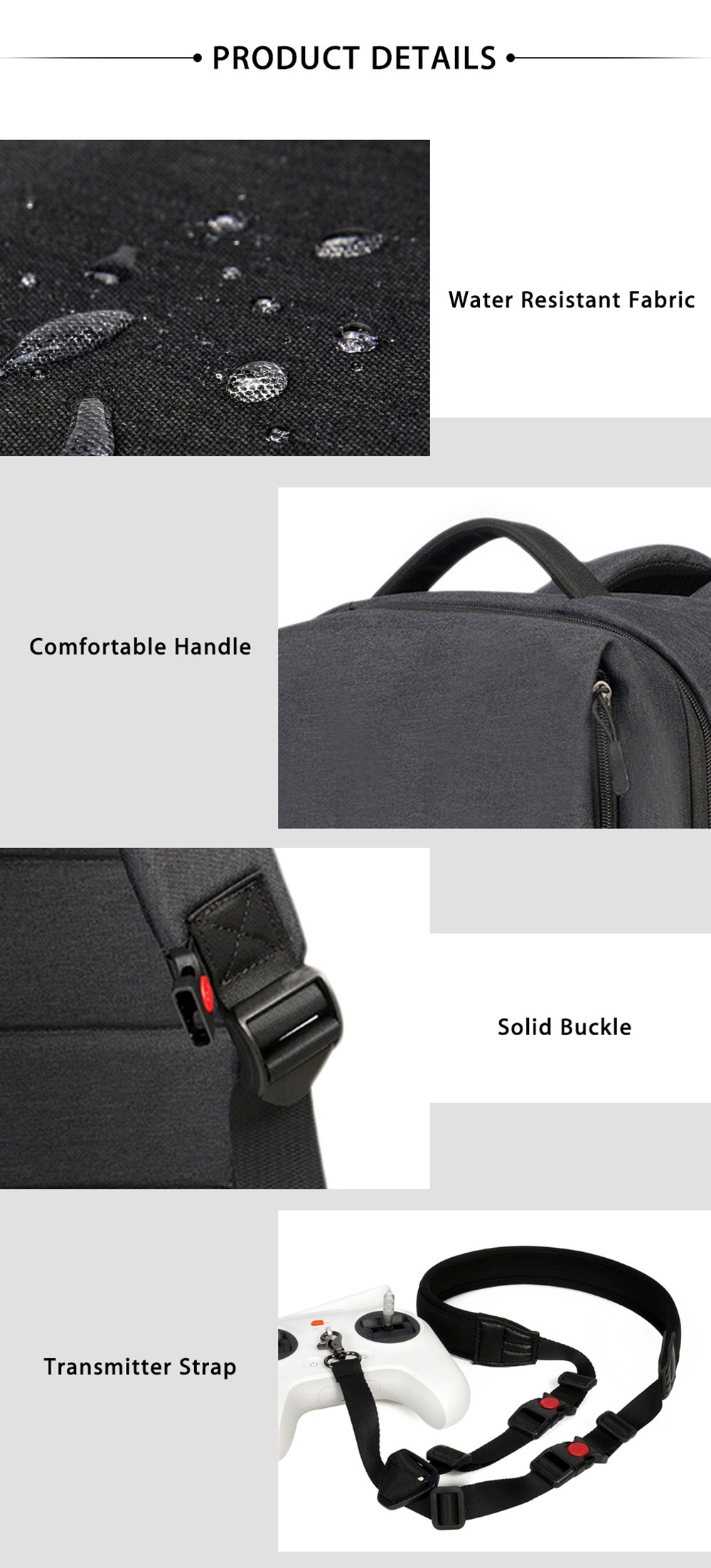 CADeN W8 Water Resistant Travel Backpack for Xiaomi RC Drone CADeN W8 Water Resistant Travel Backpack for Xiaomi RC Drone