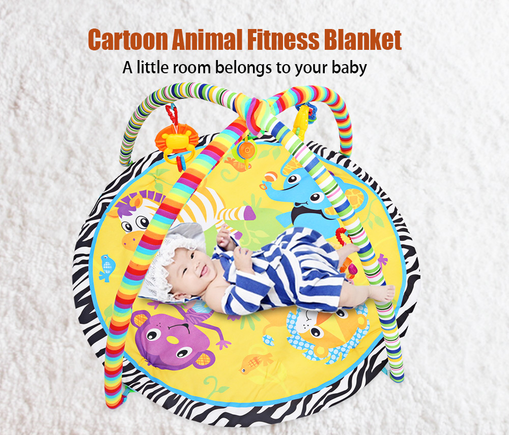 Kids Soft Play Mat Cartoon Animal Gym Fitness Blanket with Frame Rattle Crawling Toy Kids Soft Play Mat Cartoon Animal Gym Fitness Blanket with Frame Rattle Crawling Toy