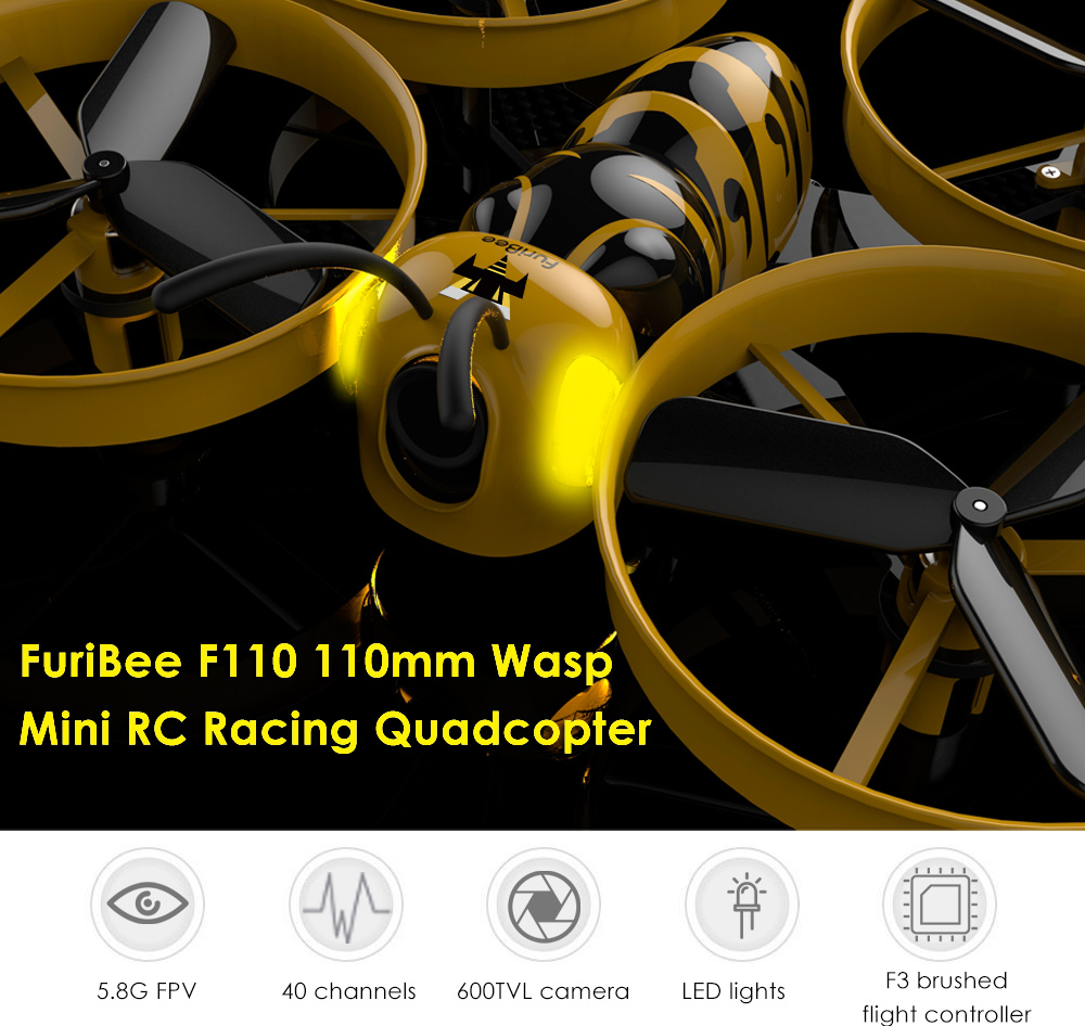 F90 90mm Wasp Mini RC Drone BNF 5.8G 40CH FPV 600TVL Camera Coreless Motor for Indoor Racing