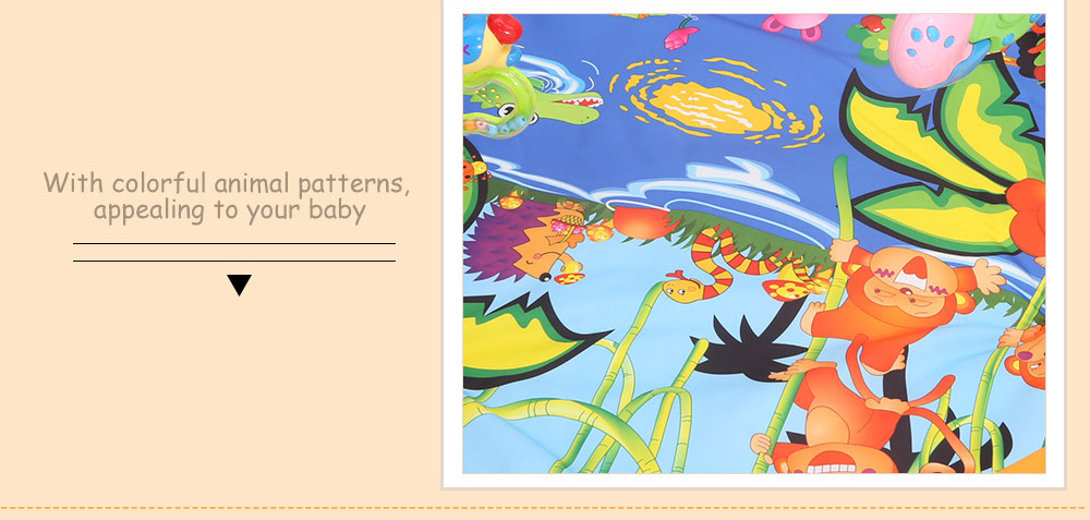 Kids Soft Play Mat Cartoon Animal Gym Blanket with Frame Rattle Crawling Developmental Toy Kids Soft Play Mat Cartoon Animal Gym Blanket with Frame Rattle Crawling Developmental Toy