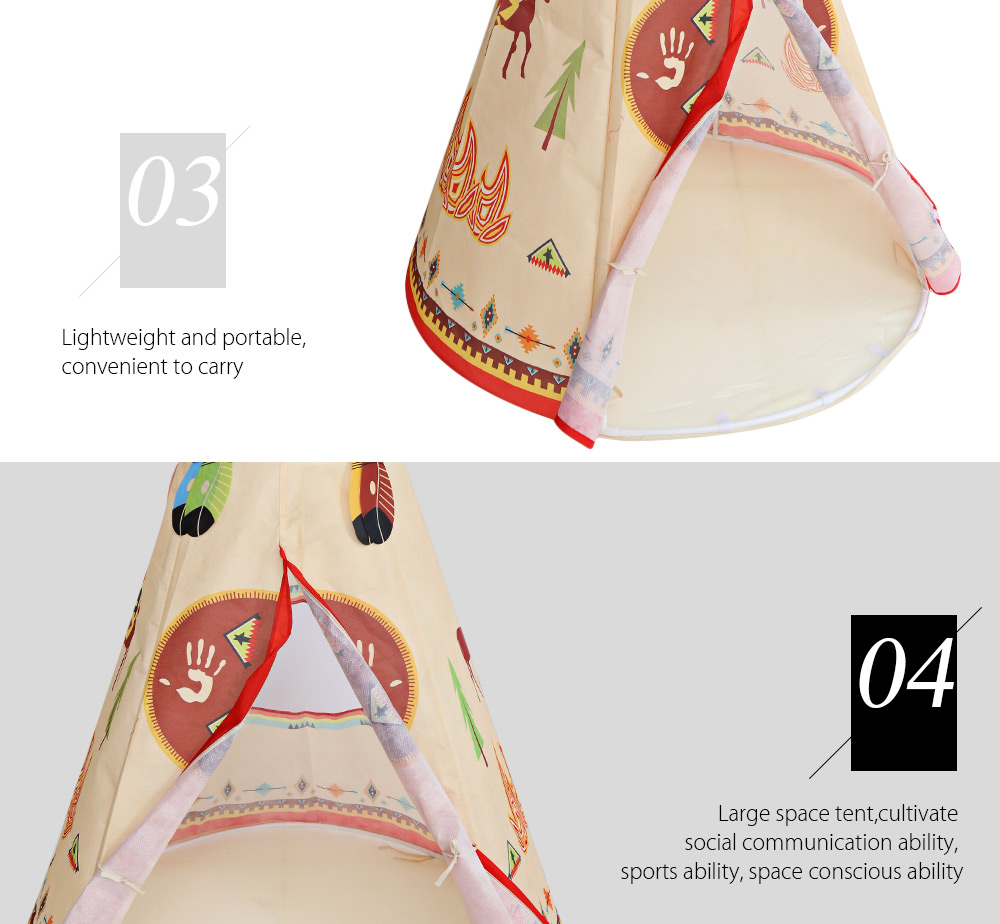Children Portable Indian Castle Play Tent Indoor Outdoor Playhouse Toy Children Portable Indian Castle Play Tent Indoor Outdoor Playhouse Toy