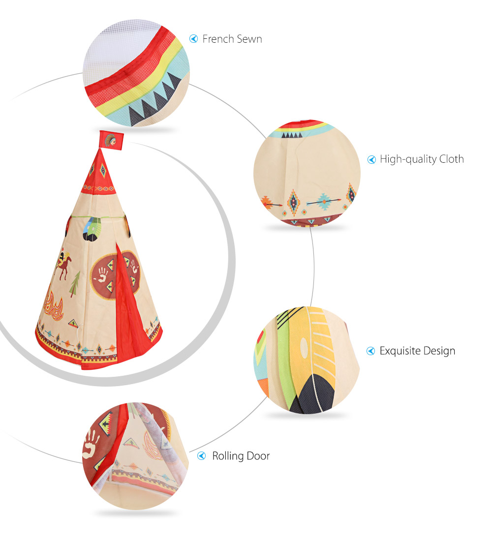 Children Portable Indian Castle Play Tent Indoor Outdoor Playhouse Toy Children Portable Indian Castle Play Tent Indoor Outdoor Playhouse Toy