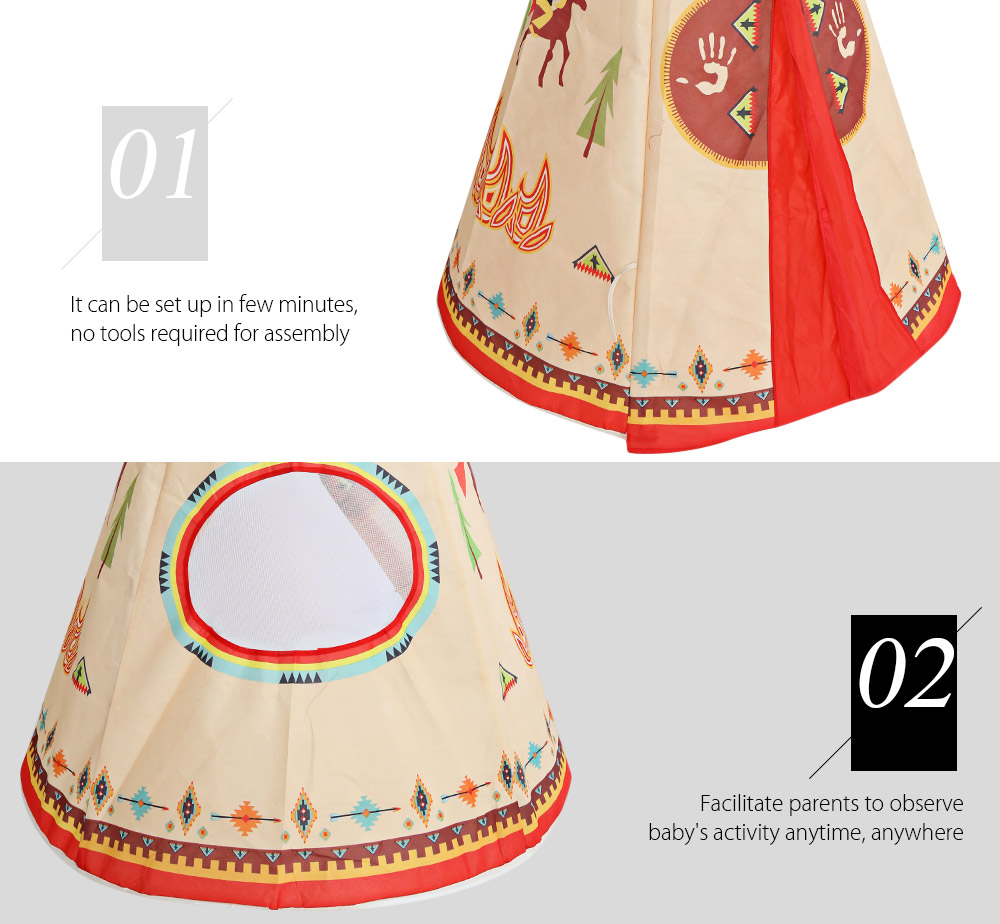 Children Portable Indian Castle Play Tent Indoor Outdoor Playhouse Toy Children Portable Indian Castle Play Tent Indoor Outdoor Playhouse Toy