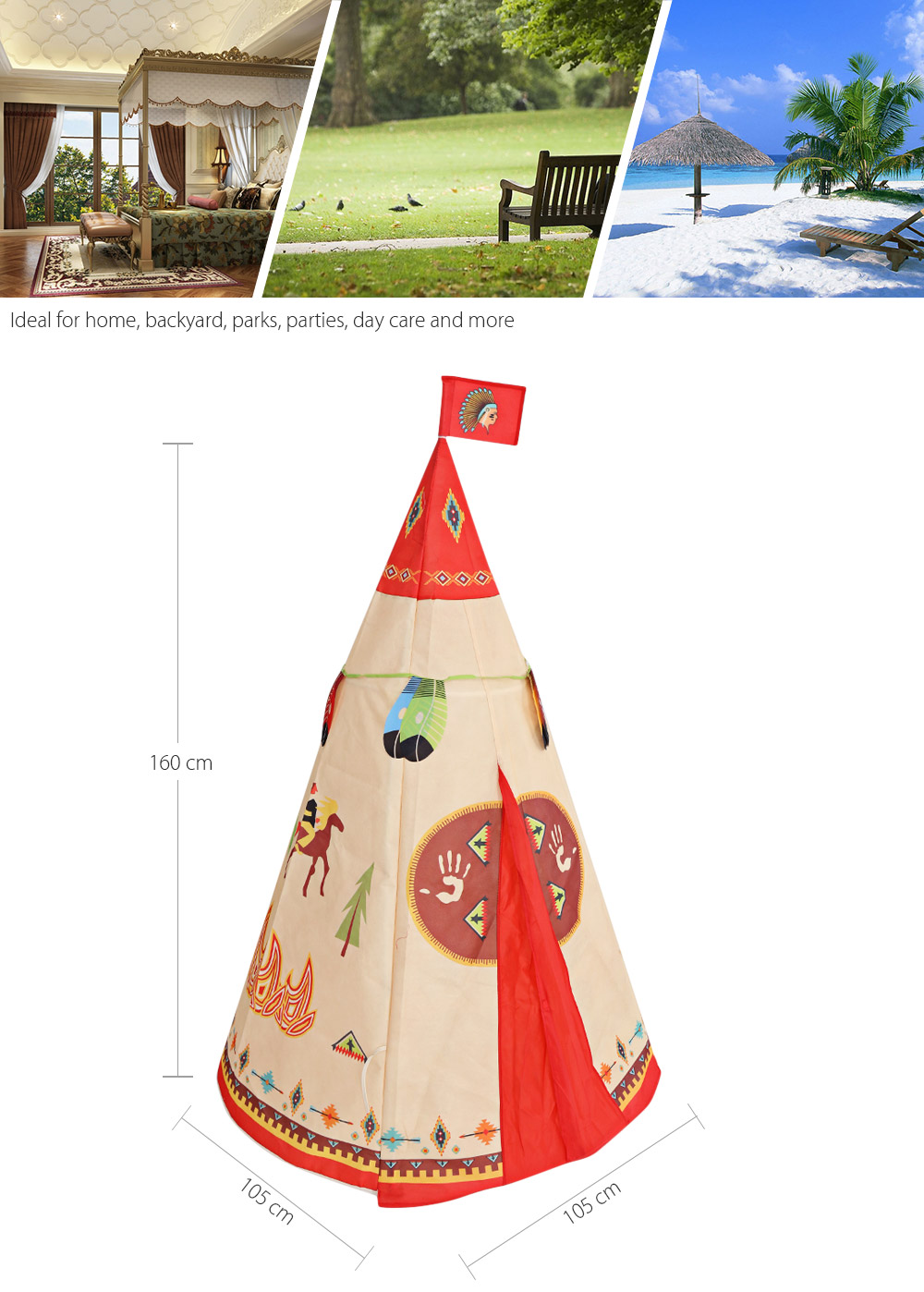 Children Portable Indian Castle Play Tent Indoor Outdoor Playhouse Toy Children Portable Indian Castle Play Tent Indoor Outdoor Playhouse Toy