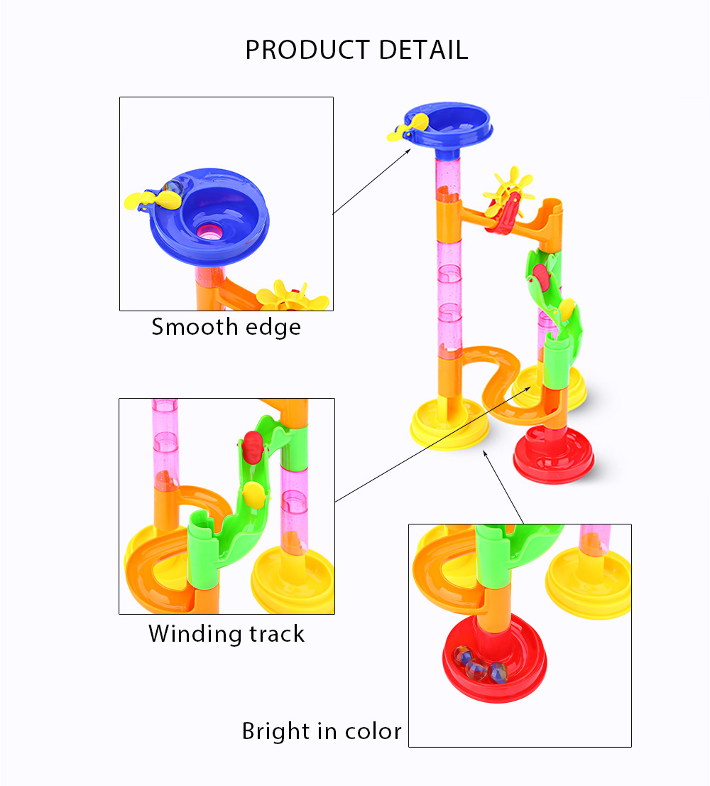 678 - 1 DIY Construction Marble Race Run Railway Set Building Blocks Puzzles Toy