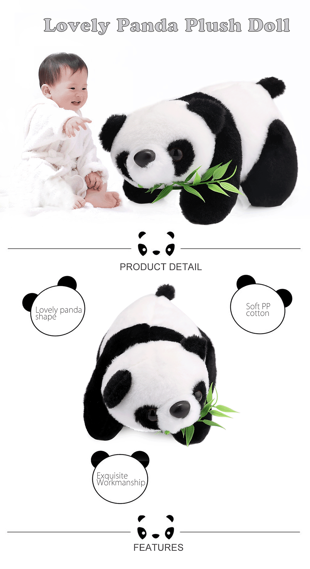 18cm Baby Stuffed Cute Mini Panda Plush Doll Toy Birthday Christmas Gift 18cm Baby Stuffed Cute Mini Panda Plush Doll Toy Birthday Christmas Gift