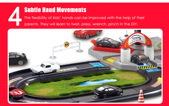 3D Car Parking Lot DIY Model Assembly Toy for Children 3D Car Parking Lot DIY Model Assembly Toy for Children